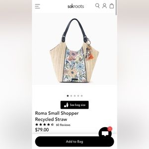 Roma Small Shopper Recycled Straw Purse